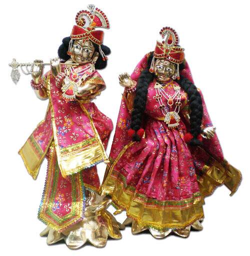 Radha Krishna Deities (Brass 12\")