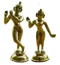 Radha Krishna Deities (Brass 7.5\")