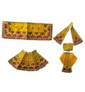 Radha Krishna Deity Dress Golden Gems Multicolor Diamonds