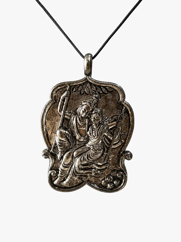 Radha Krishna on Swing Pendant