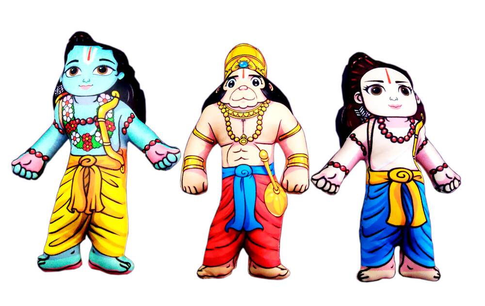Childrens Stuffed Toys: Lord Rama, Laksmana and Hanuman