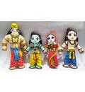 Lord Rama\'s Family (Sita, Rama, Lakshmana and Hanuman) -- Childrens Stuffed Toy