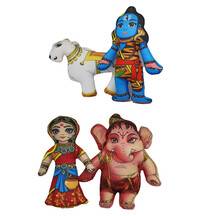 Lord Shiva's Family (Set of 4 Stuffed Toys)
