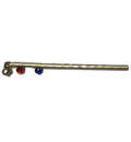 Decorative Silver Flute for Laddu Gopal Deity With Two Colorful Gems