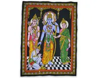 Wall Hanging -- Ramdarbar (Sita-Rama-Laksmana-Hanuman)