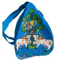Hand Printed Vrindavan Cow Under Tree Bead Bag