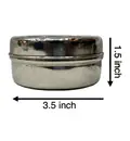 Prasadam Lunchbox Round Stainless Steel Small (1.5\" x 3.5\")