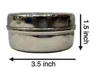 Prasadam Lunchbox Round Stainless Steel Small (1.5" x 3.5")