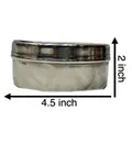 Prasadam Lunchbox Round Stainless Steel Medium (2\" x 4.5\")