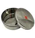 Prasadam Lunchbox Round Stainless Steel Medium (2\" x 4.5\")