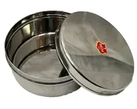 Prasadam Lunchbox Round Stainless Steel Medium (2" x 4.5")