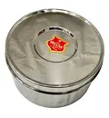 Prasadam Lunchbox Round Stainless Steel Large (3\" x 5.5\")