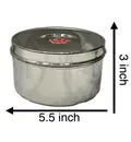 Prasadam Lunchbox Round Stainless Steel Large (3\" x 5.5\")