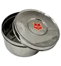 Prasadam Lunchbox Round Stainless Steel Large (3\" x 5.5\")