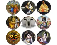Pack of 8, Folding Altar Stands 3" -- Krsna, Jagannatha, Prabhupada, Gaura Nitai