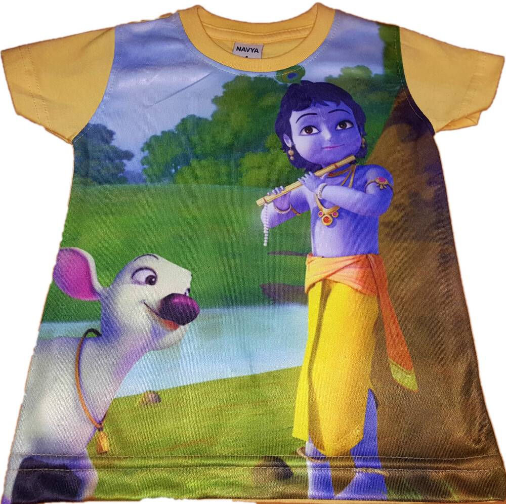 Boys Krishna Digital Print T-shirt