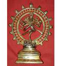 Brass Nataraja Lord Shiva Deity (8")
