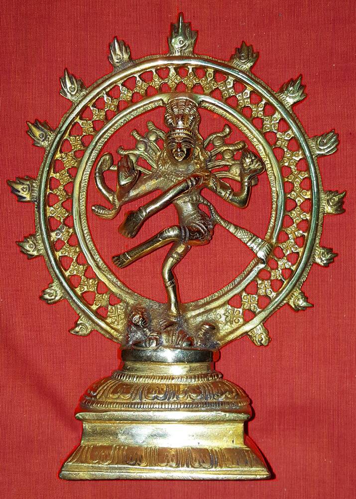 Brass Nataraja Lord Shiva Deity (8\")
