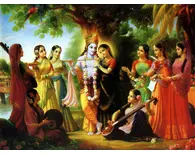 Radha and Krishna with Gopis (Pack of 10)