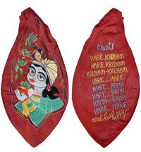 Krishna Carrying Small Tulsi Plant Japa Bead Bag