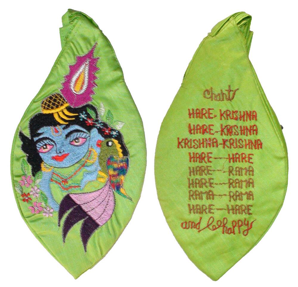 Krishna with Parrot Japa Bead Bag