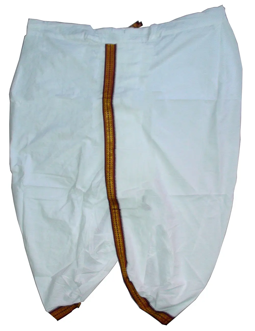 Dhoti Colored Ready-Made Trouser -- Thick Border