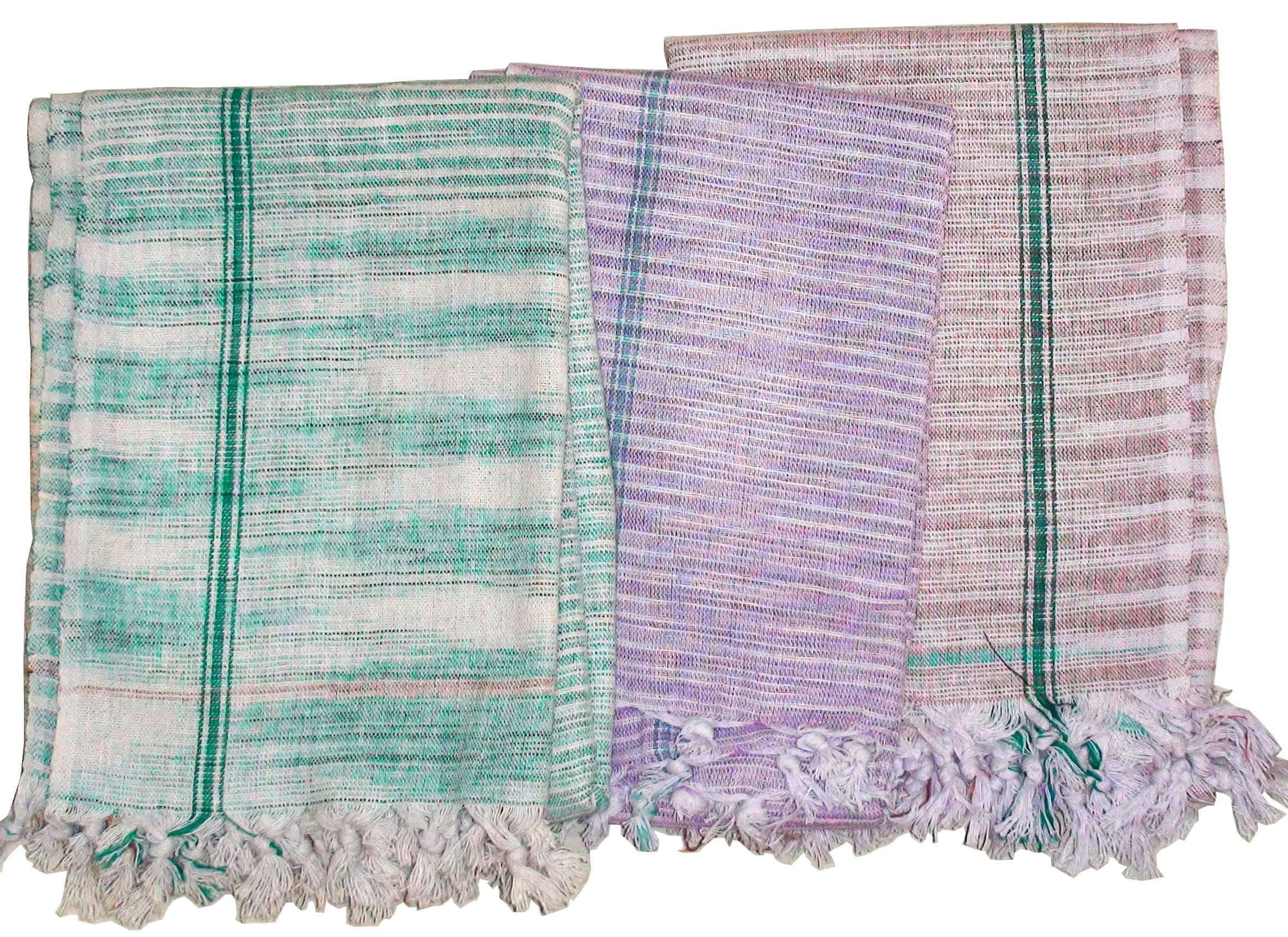 Gamcha, Khadi, White -- Traditional Indian Bathing Towel -- 195x90cm
