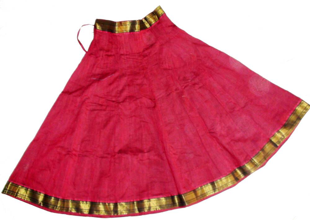 Gopi Dress -- 40 Panel Skirt, Single Color with Gold Border