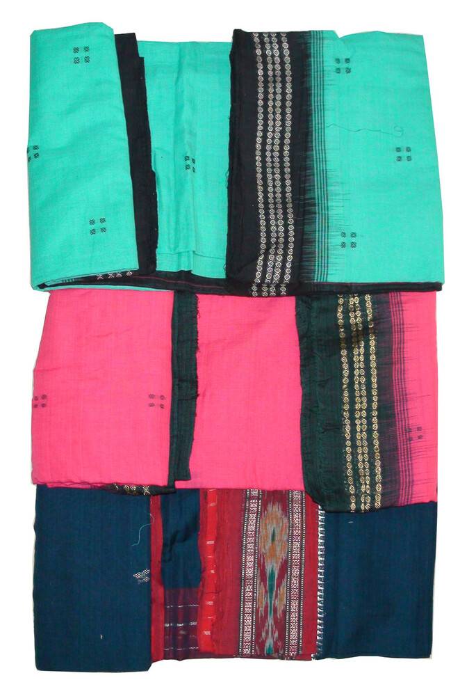 Sari, Cotton Printed -- Orissian (Plain colors with nice borders)