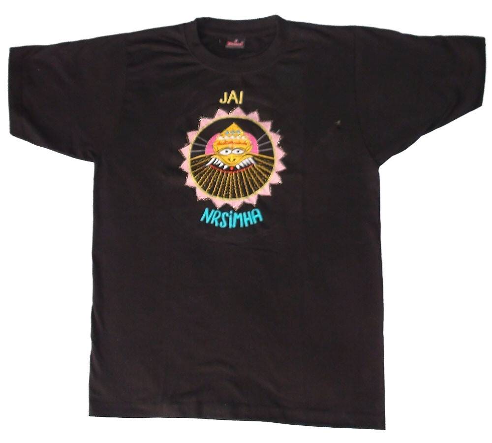 T-Shirt: Vrindavan Dharma Ki Jaya -- Embroided