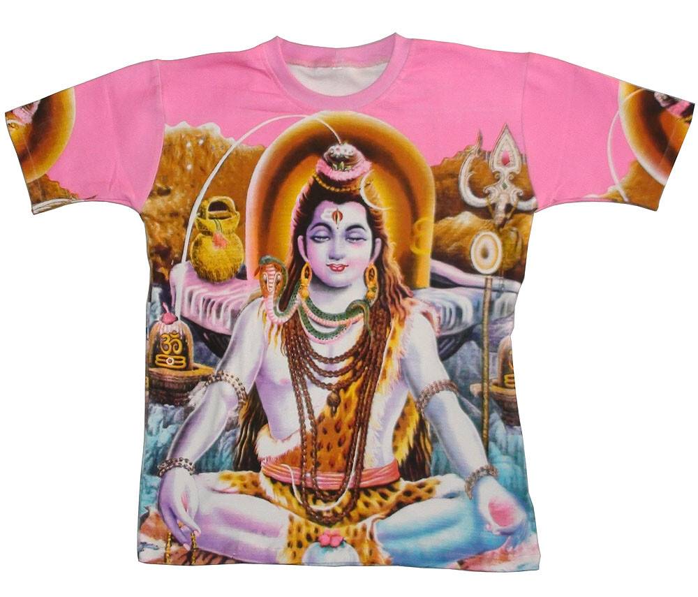 T-Shirt: Krishna Holding Flute (brown) -- All-over print