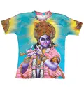 T-Shirt: Krishna Playing Flute -- All over Print