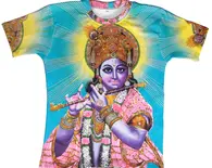 T-Shirt: Krishna Playing Flute -- All over Print