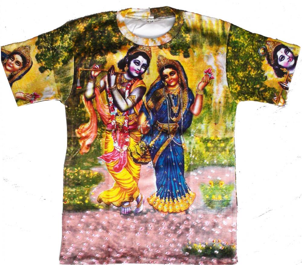 T-Shirt: Krishna Playing Flute -- All over Print