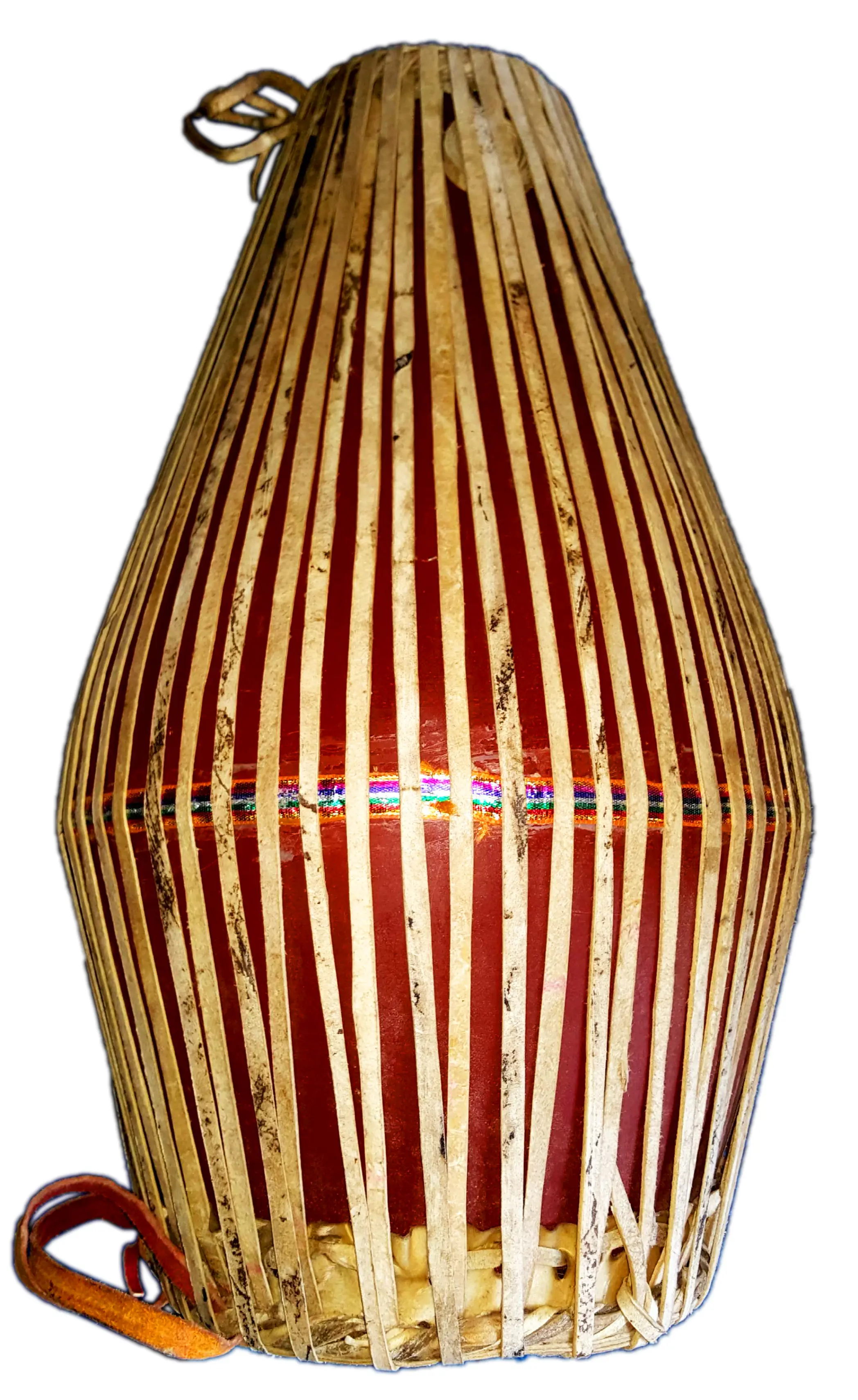 Medium Fiberglass Mrdanga with Traditional Heads (18\") including Cloth Cover