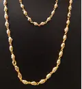 Gold Plated Silver Tulsi Necklace - Small Beads