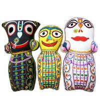 Childrens Stuffed Toy: Set of 3 Jagannatha - Baladeva - Subudra Dolls (10")