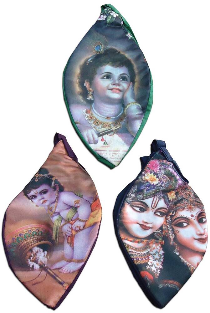 Japa Bead Bag -- Printed Krishna Art