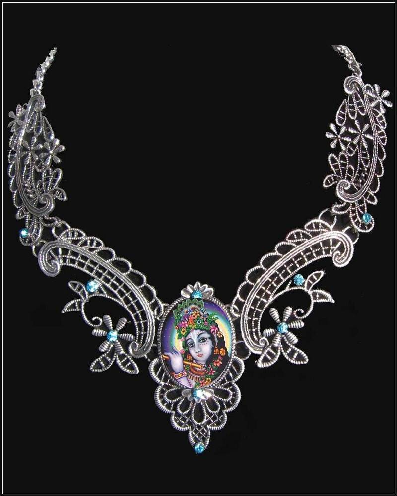 Krishna Necklace -- Antique Silver