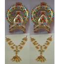 Large Crown and Necklace Set -- Type 2 -- For 20\"-30\" Deities (pair)