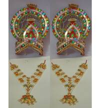 Large Crown and Necklace Set -- Type 2 -- For 20"-30" Deities (pair)