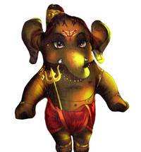 Digital printed Lord Ganesha doll