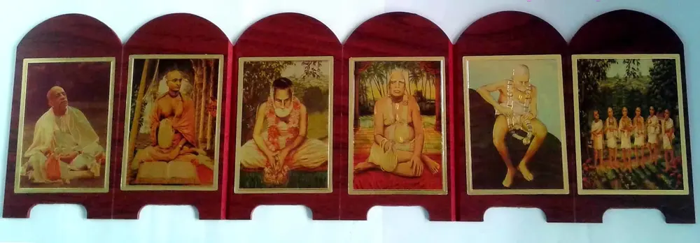 Folding Guru Parampara Display [with Lord Nrsimhadeva]