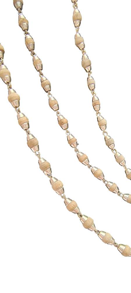 Silver Tulsi Necklace - Large Beads
