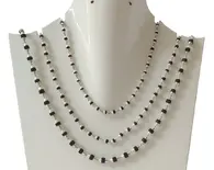 Silver Tulsi Necklace - Large Beads