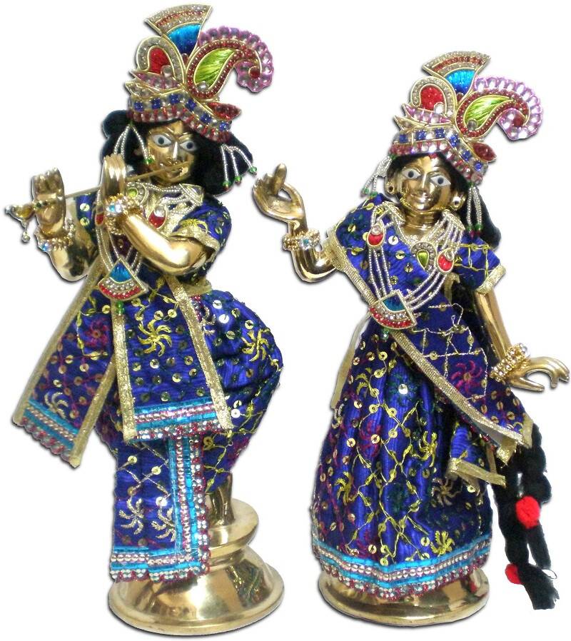 Radha Krishna Deities (Brass 9\")