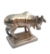 Krishna's Cow -- Solid Brass, Small 2.2" x 2.7"