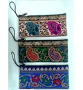 Zip Bag With Finger Thread in Traditional Indian Designs (3.5\" x  7.9\")