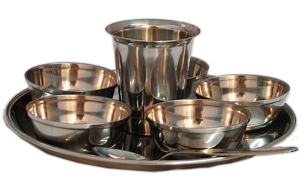 Deity Offering Plates Medium Size (8.4\" Stainless Steel)