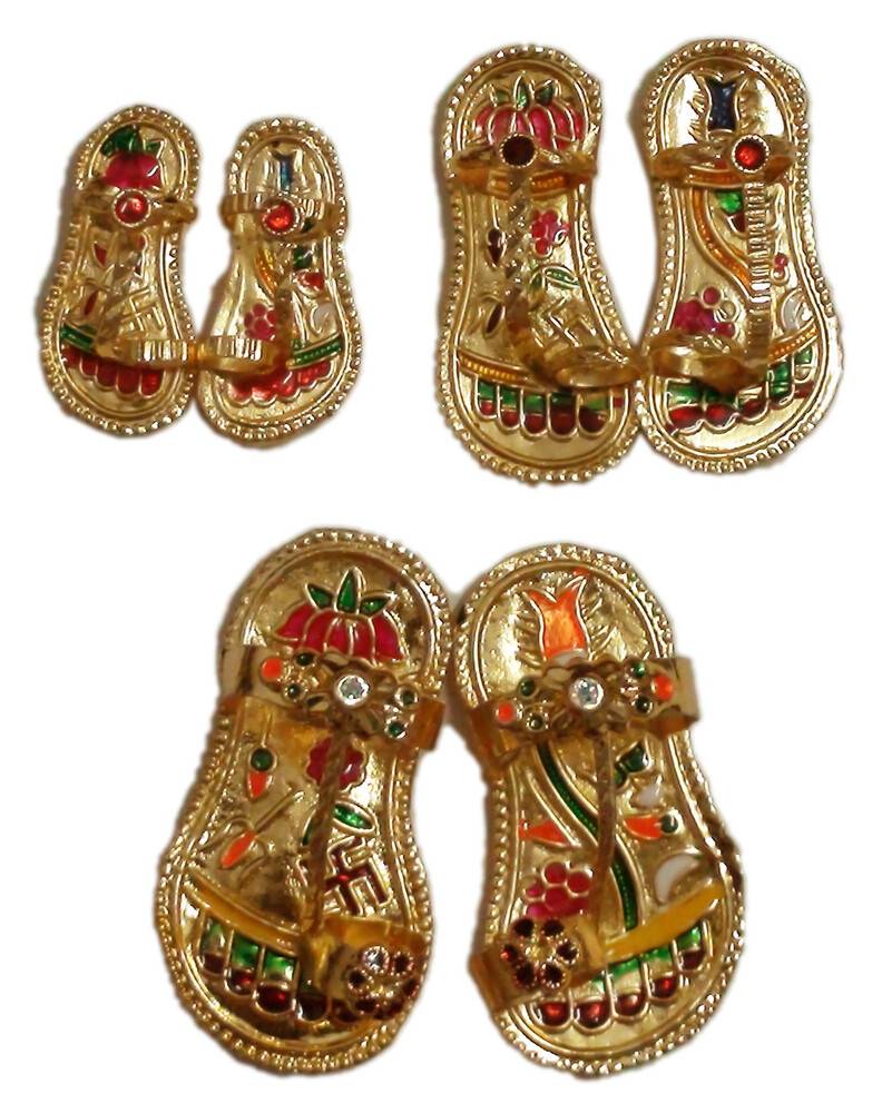 Pair of Golden Shoes (for Radharani)